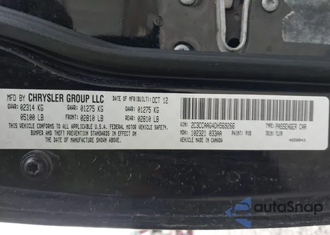 2013 Chrysler 300 Motown from USA, damaged, VIN 2C3CCAAG4DH569266